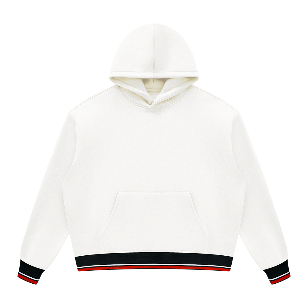 Unisex Oversized Color Block Fleece Hoodie