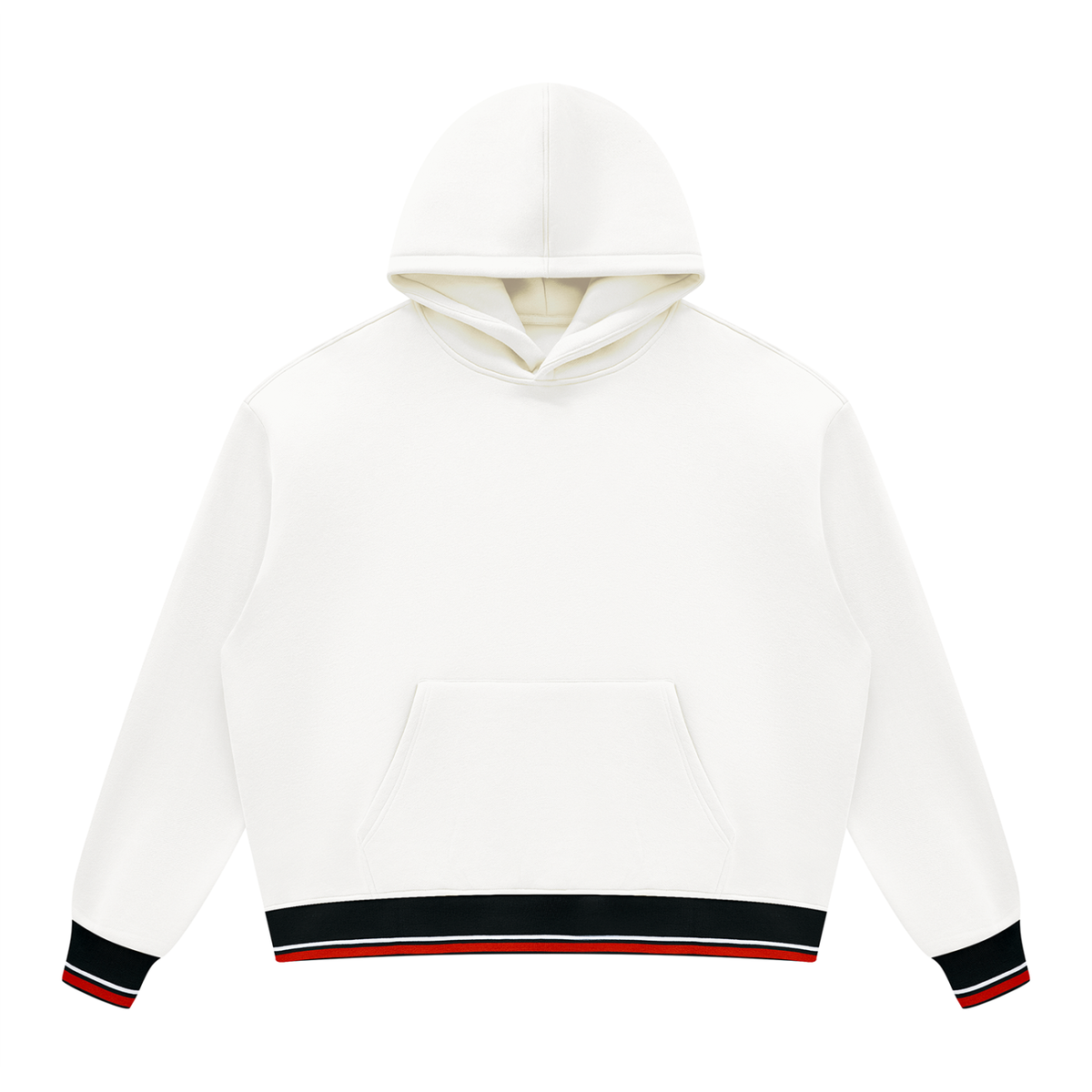 Unisex Oversized Color Block Fleece Hoodie