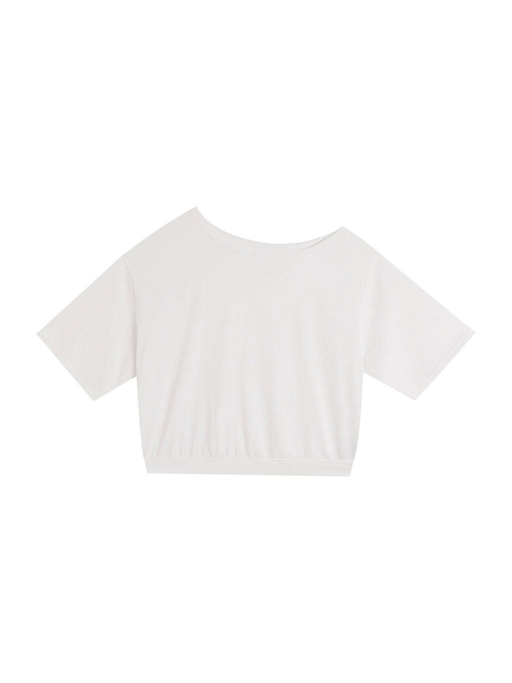 Asymmetric Shoulder Oversized Cotton T-Shirt