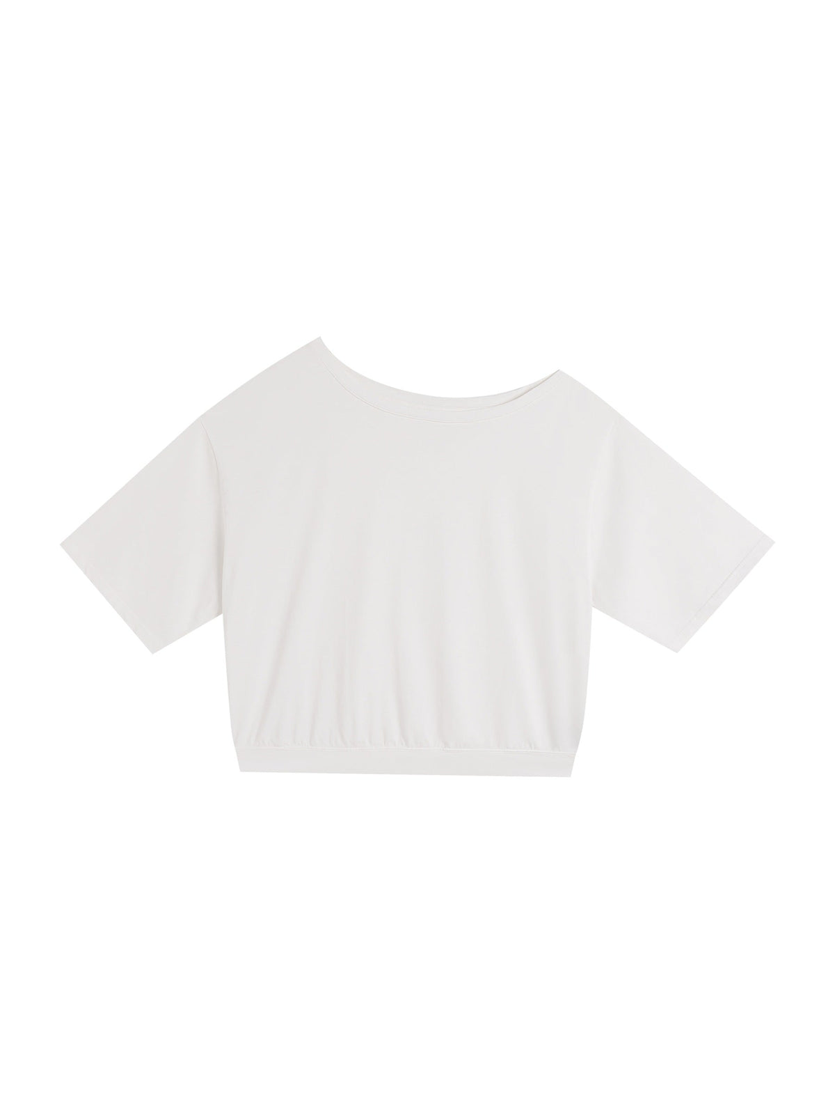 Asymmetric Shoulder Oversized Cotton T-Shirt