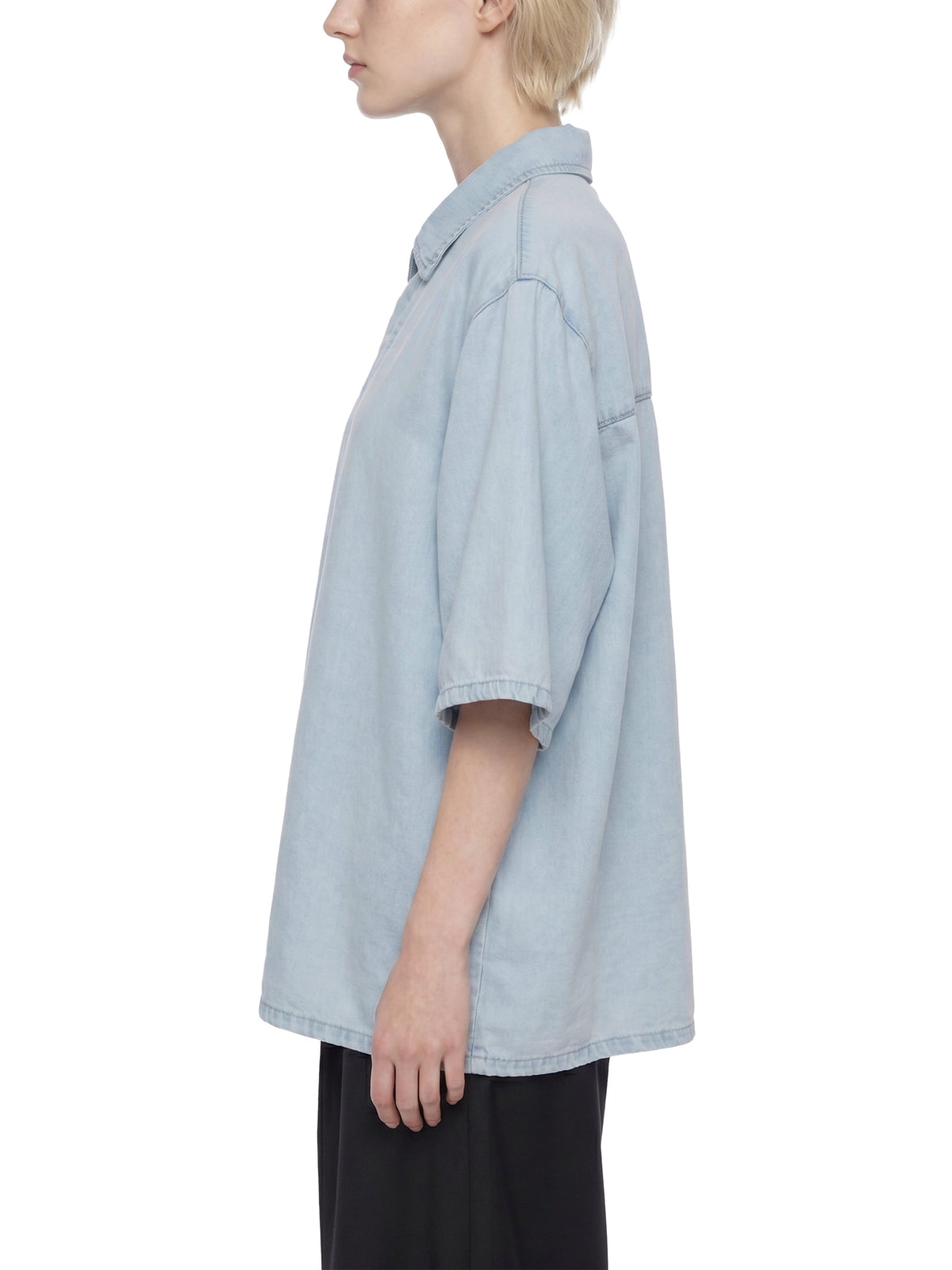 Unisex Vintage Wash Drop Shoulder Lyocell Shirt