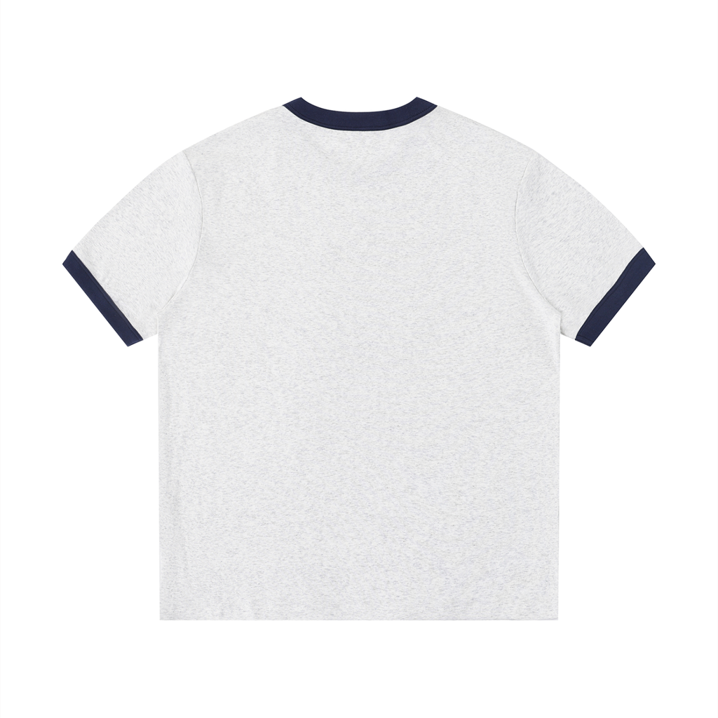 Unisex Contrast-Edge Ribbed Crewneck T-Shirt gallery view