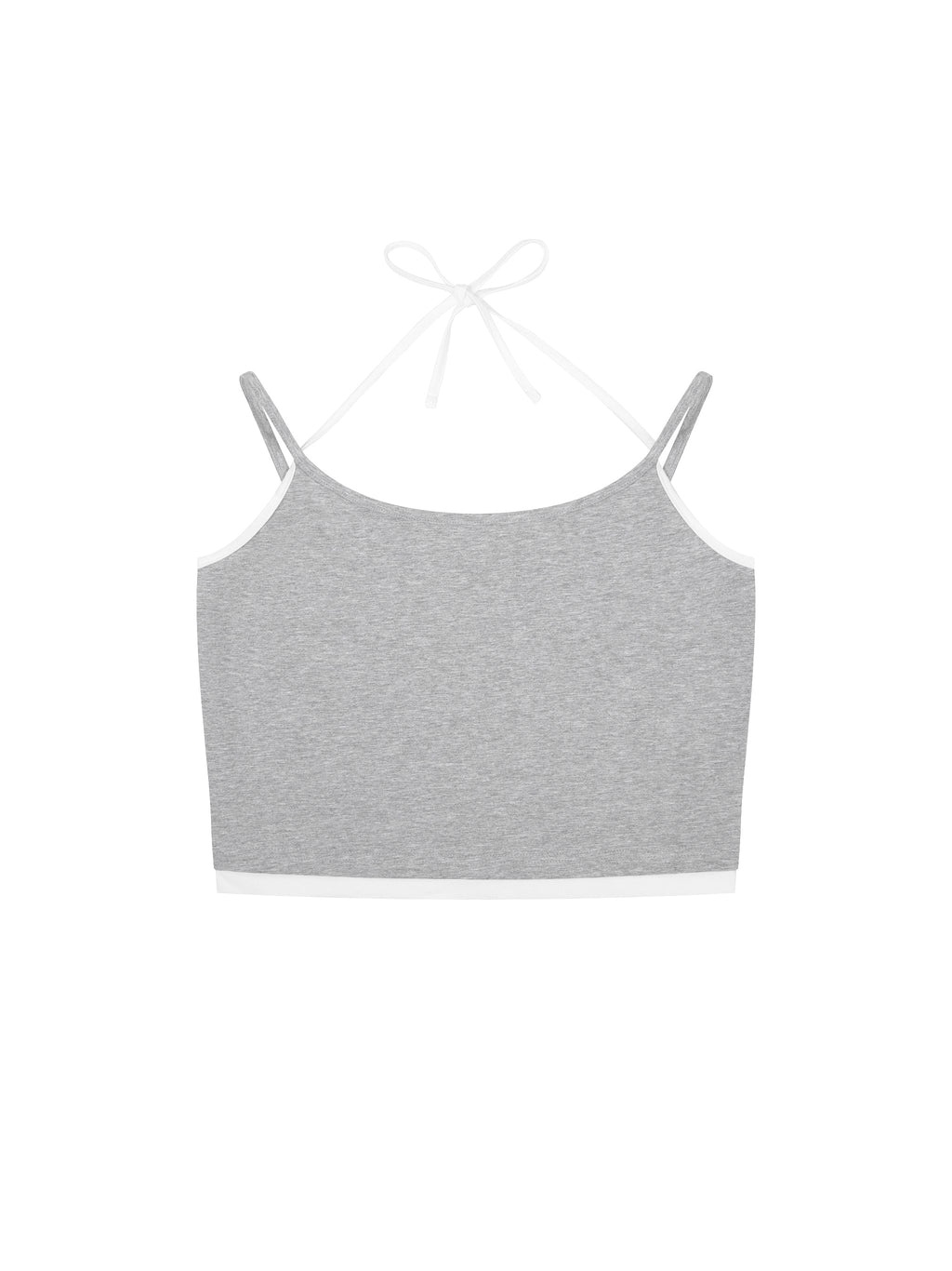 Contrast Binding Halter Tank Top