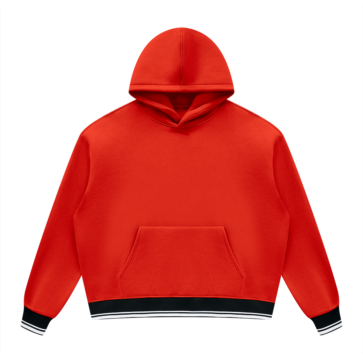 Unisex Oversized Color Block Fleece Hoodie