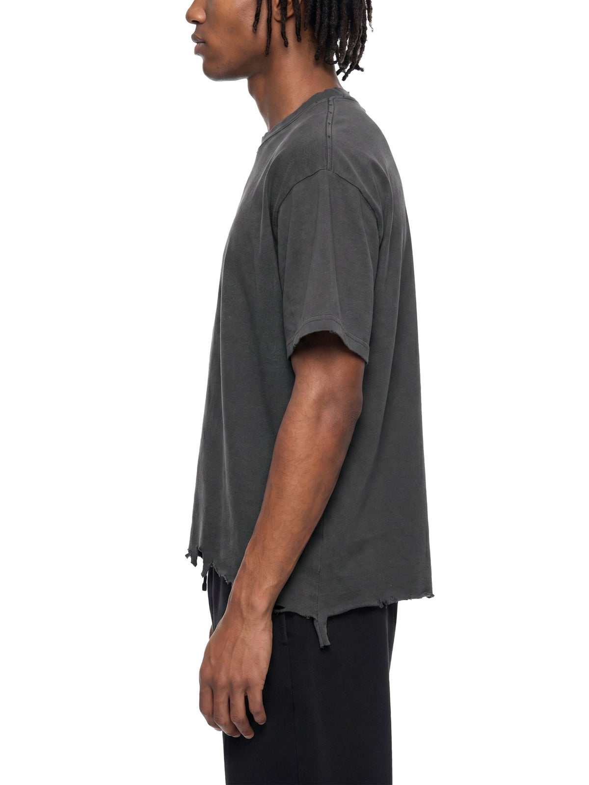 Unisex Vintage-Wash Boxy Distressed-Hem T-Shirt gallery view