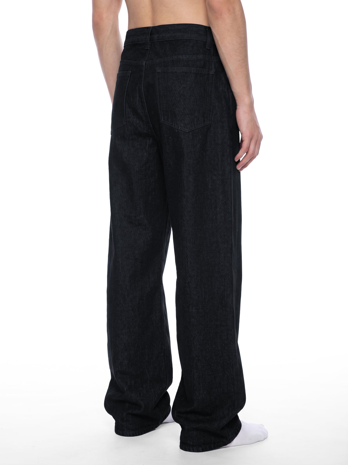 Men's Vintage Wash Wide Leg Denim Jeans