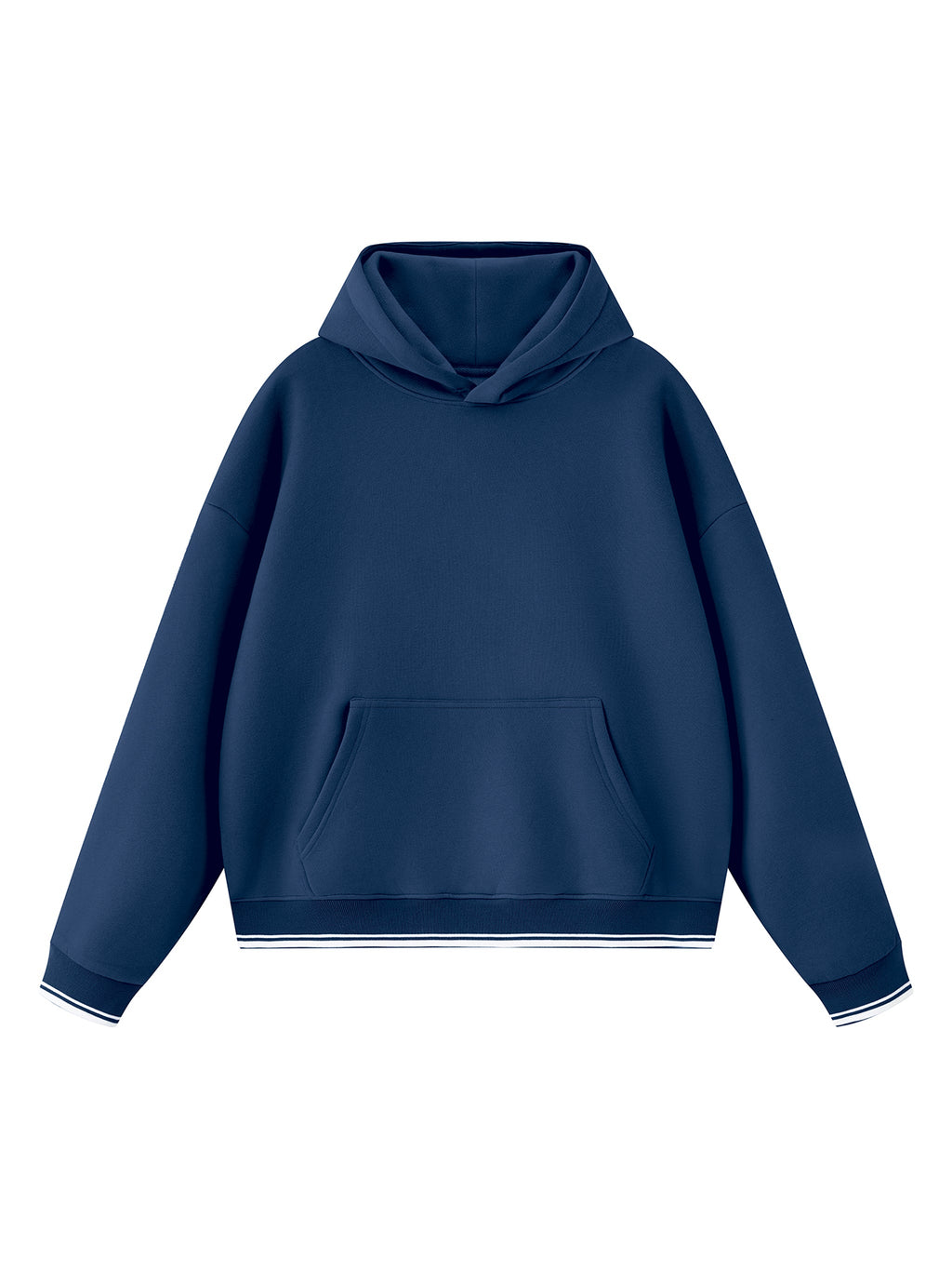 Unisex Oversized Color Block Fleece Hoodie