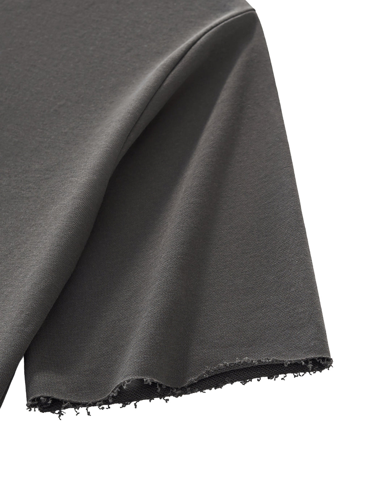 Unisex Boxy Half-Sleeve Raw-Edge T-Shirt gallery view
