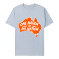 One Nation Essential Cotton T-Shirt - Sky Blue front 3D mockup