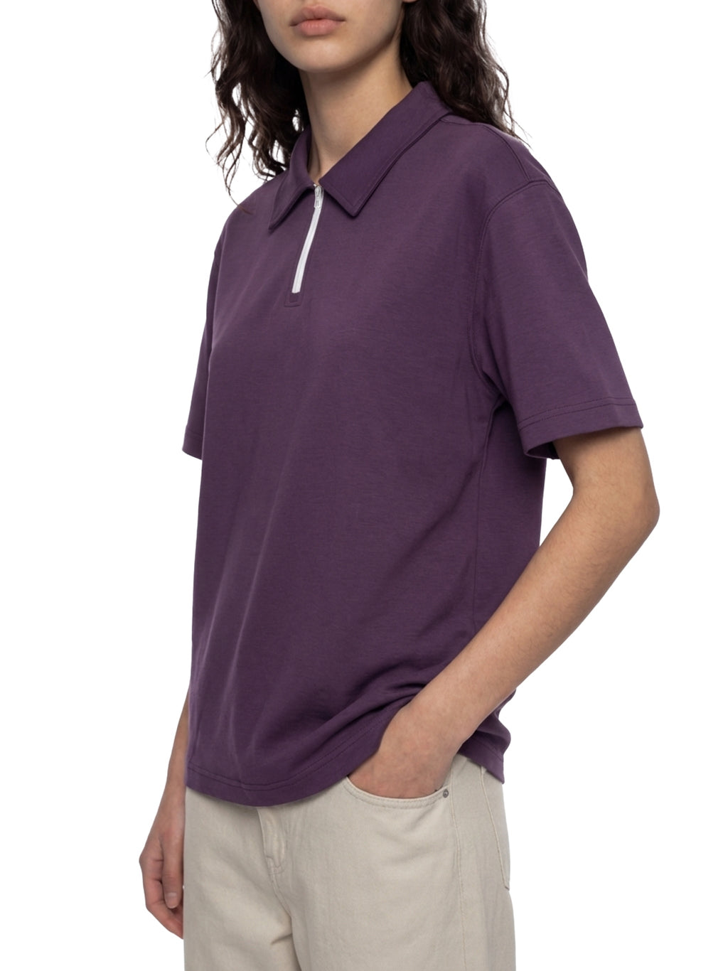 Unisex Quarter-Zip Polo Shirt