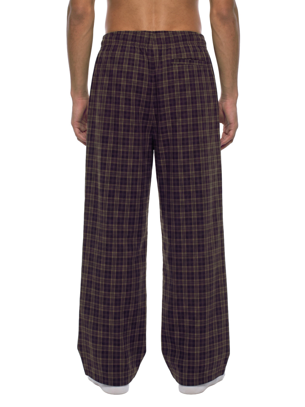 Unisex Plaid Wide-Leg Pants