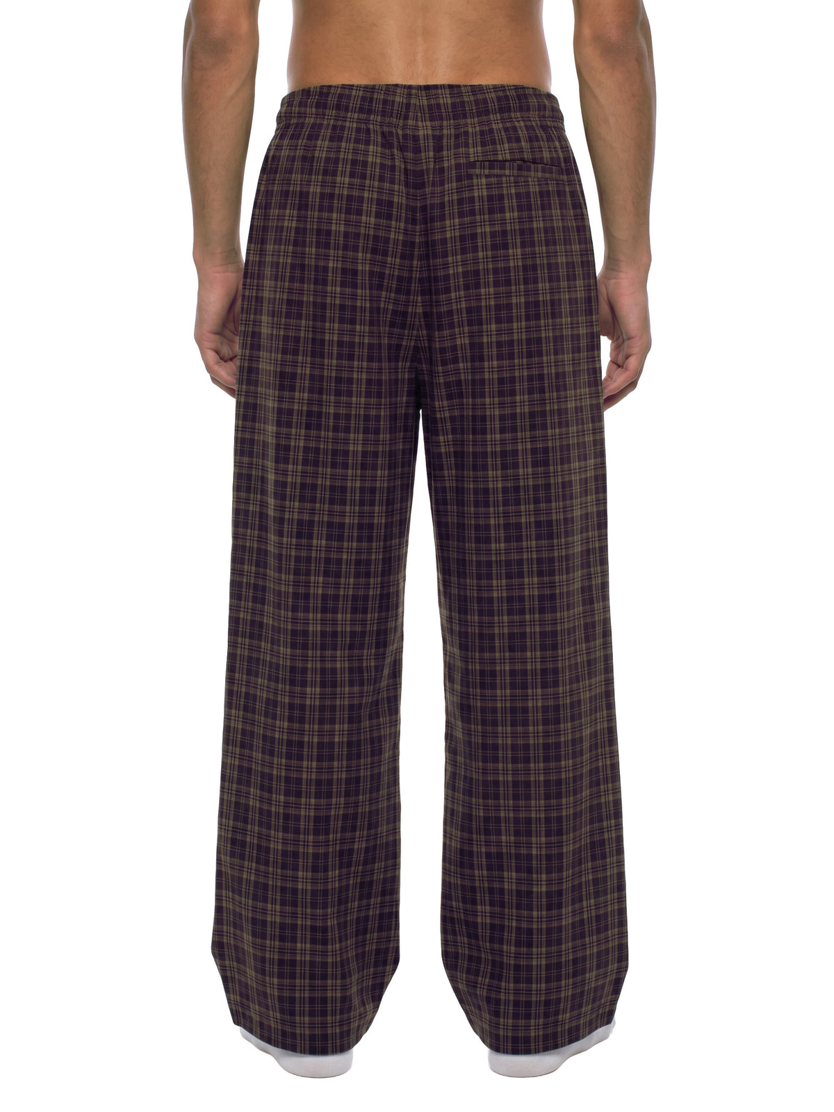 Unisex Plaid Wide-Leg Pants