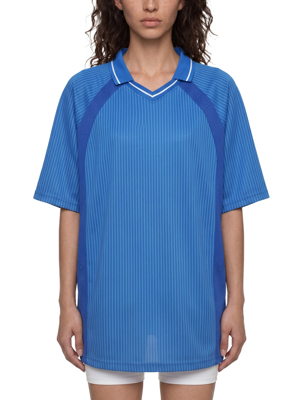 Unisex Striped V-Neck Soccer Jersey gallery view