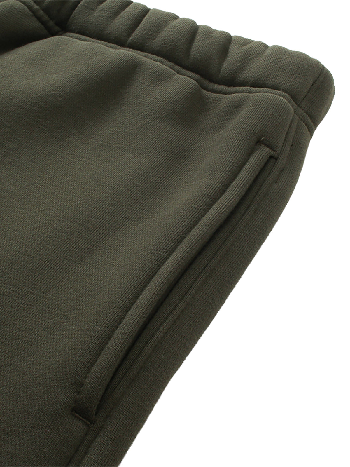 Unisex Solid Colour Fleece Straight-Leg Pants