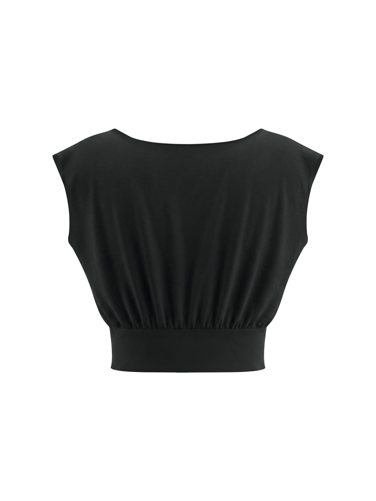 Women’s Boatneck Raw Edge Crop T-Shirt