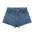 Off Script Women’s Vintage-Wash High-Rise Denim Shorts