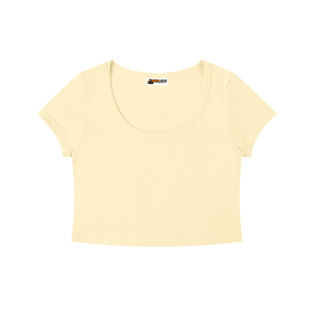 Women's Solid Color Slim Crop T-Shirt