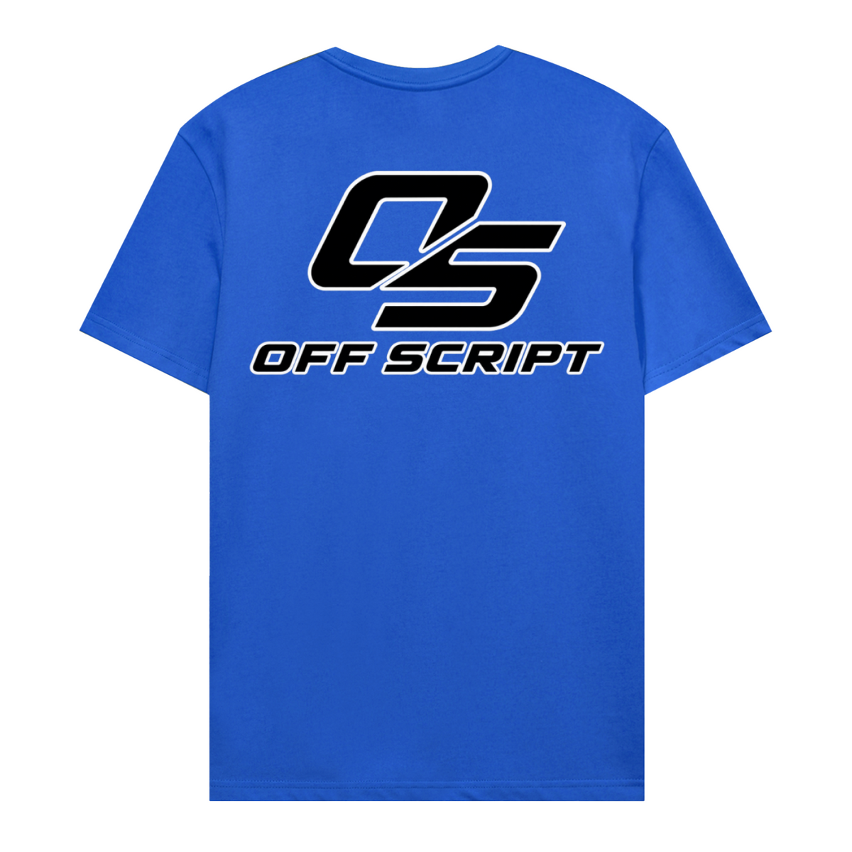 One Nation Essential Cotton T-Shirt - Colorful Blue back 3D mockup