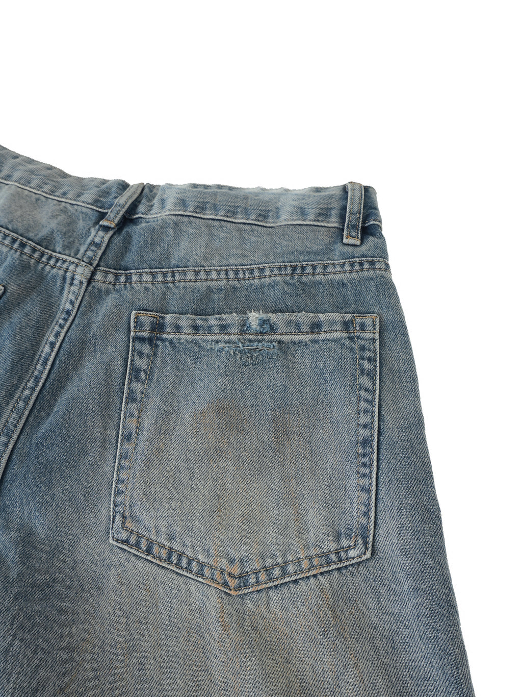 Men’s Distressed Barrel Leg Jeans