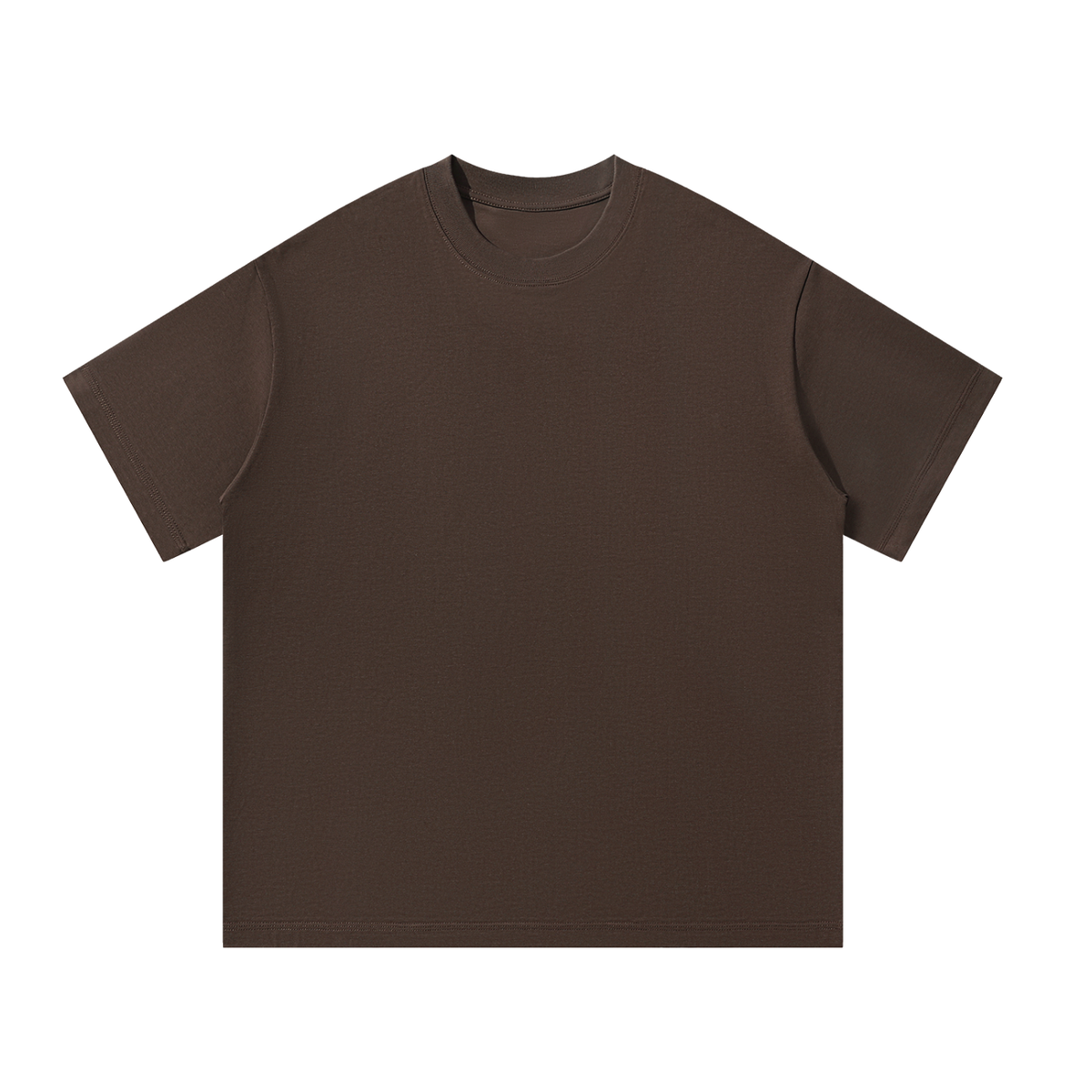 Coffee Unisex Oversized Cotton T-Shirt front view