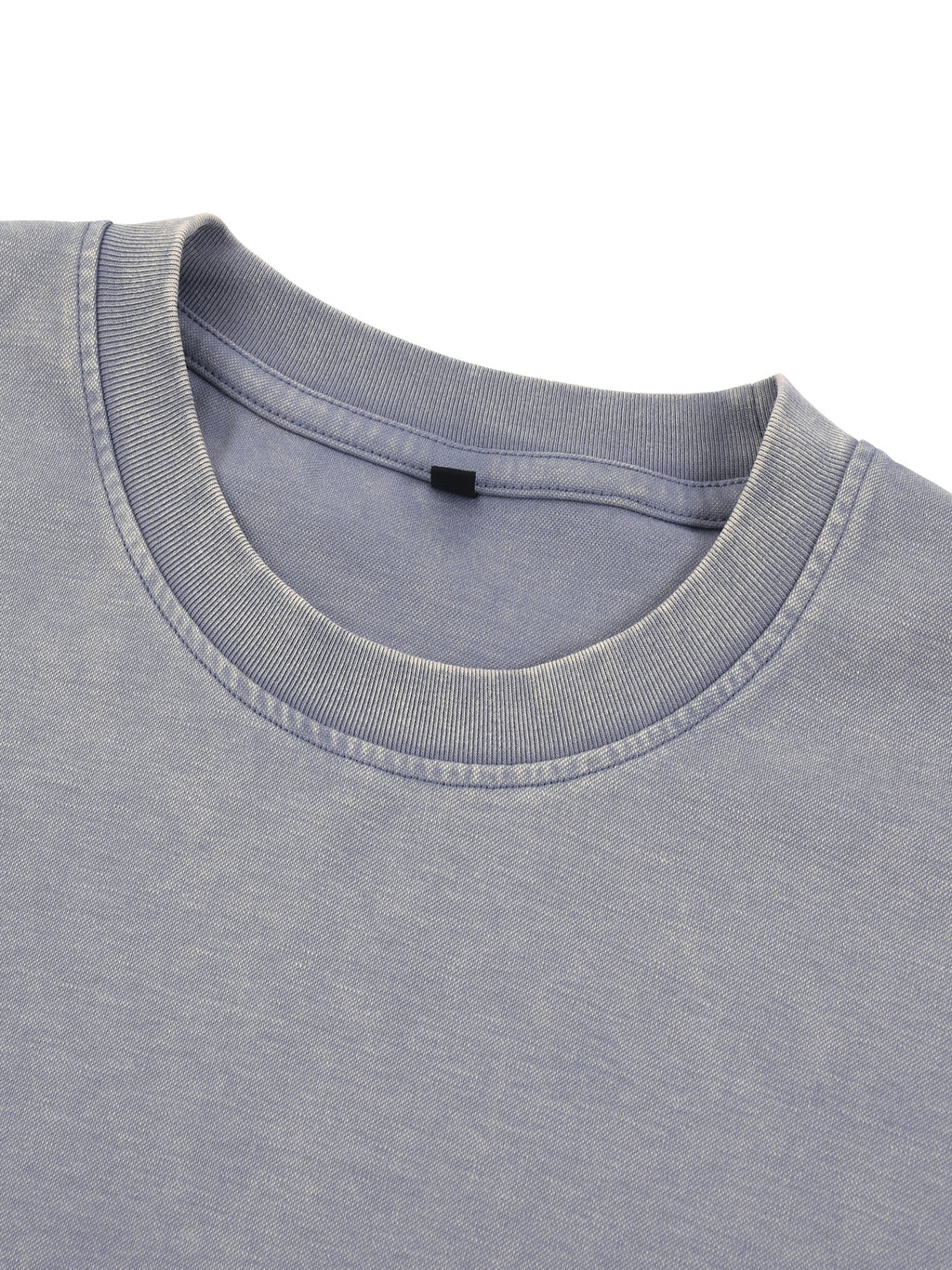 Unisex bamboo slub snow-washed T-shirt detail view