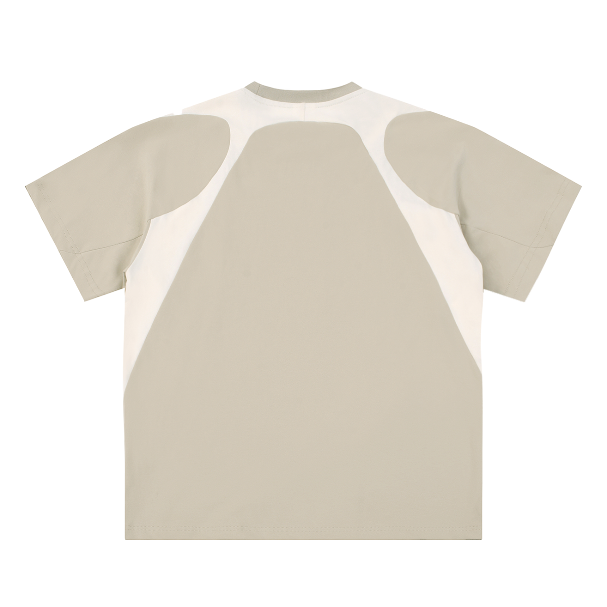 Contrast Panel Cotton T-Shirt