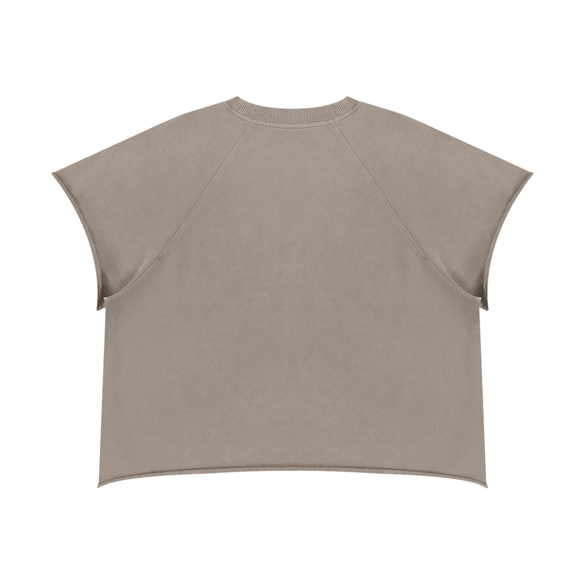 Unisex Vintage Wash Raw Edge Boxy T-Shirt