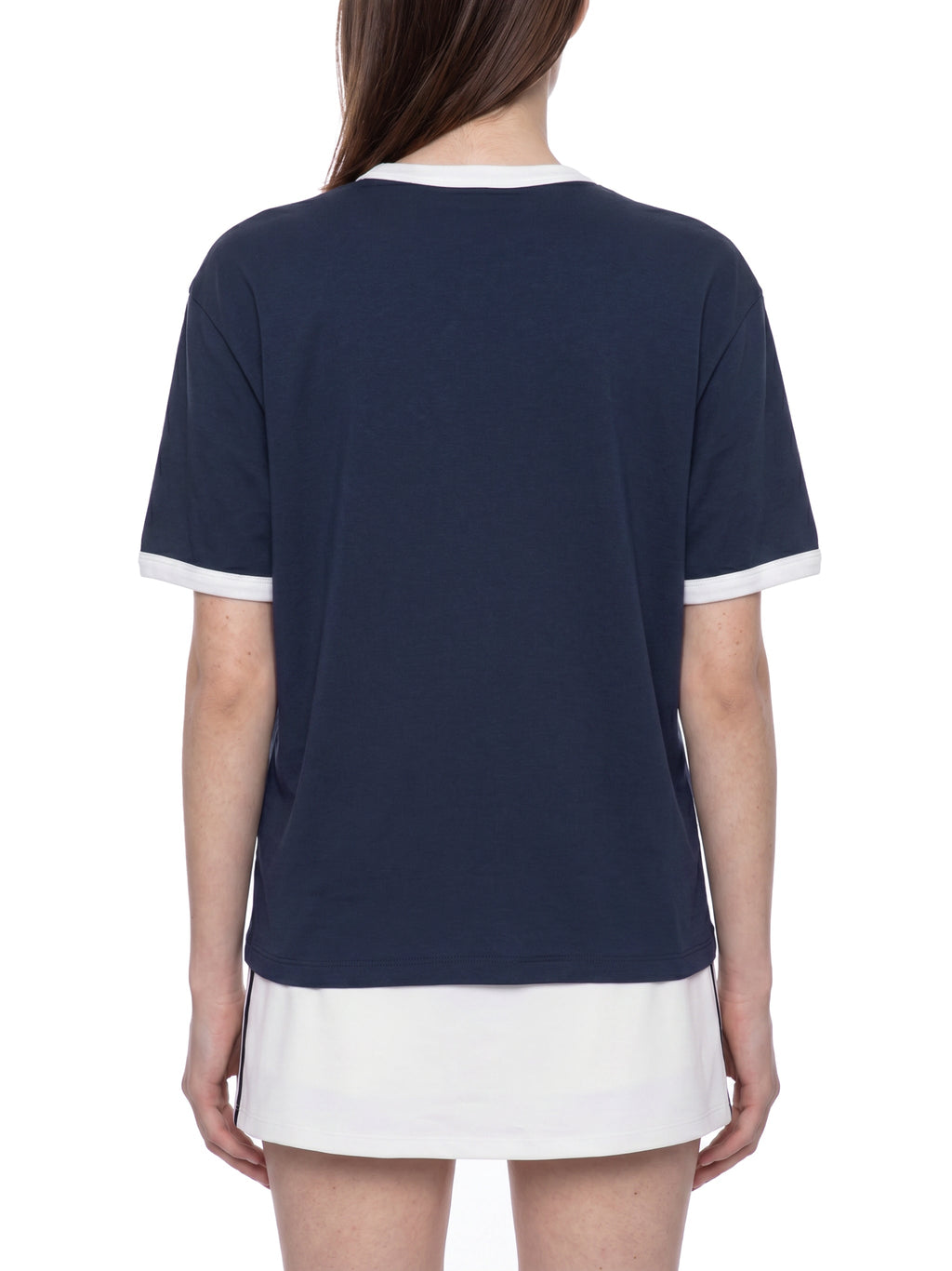 Unisex Contrast-Edge Ribbed Crewneck T-Shirt gallery view