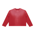 Off Script Sunfade Boxy Long Sleeve T-Shirt - Red front view