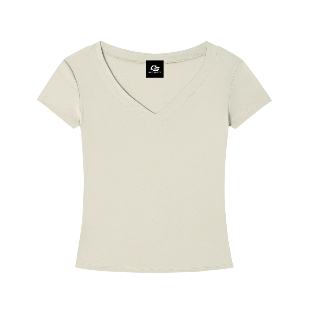 Women’s Tencel Slim Fit V-Neck T-Shirt