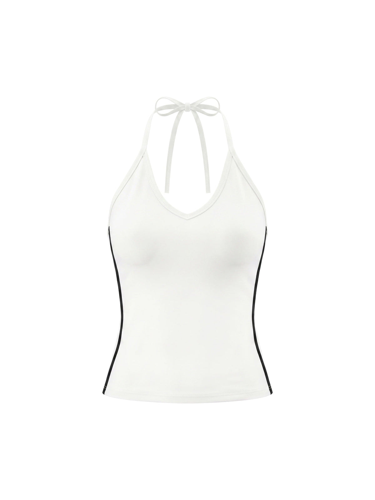 Women's Color Block Halter Crop Tank Top