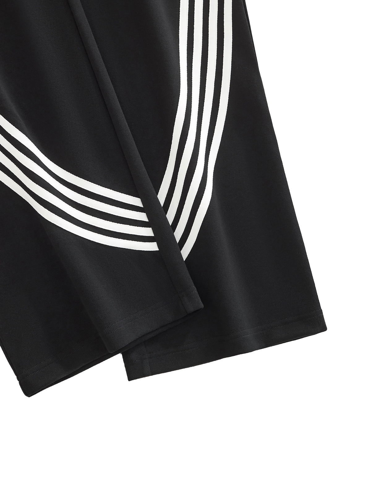 Curved Stripe Straight-Leg Sweatpants