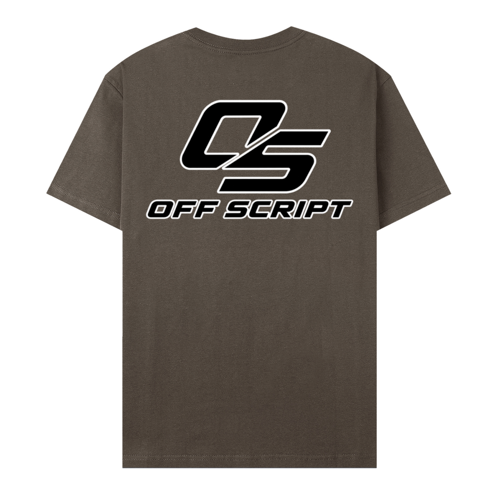One Nation Essential Cotton T-Shirt - Coffee back 3D mockup