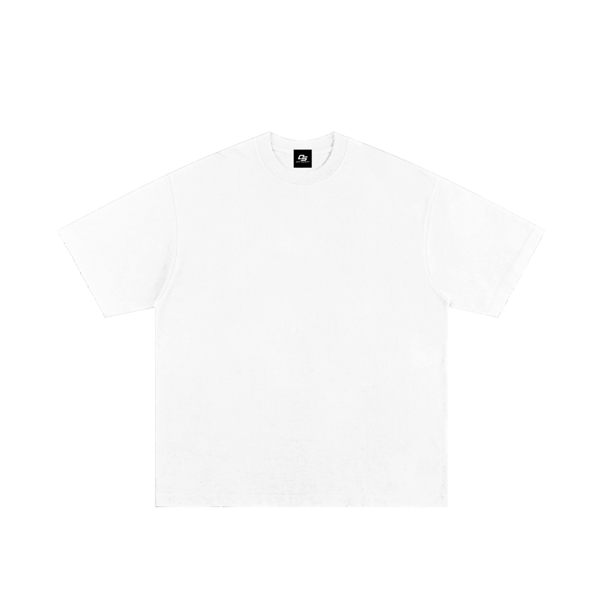 Unisex heavyweight hand-frayed T-shirt in White – front product view