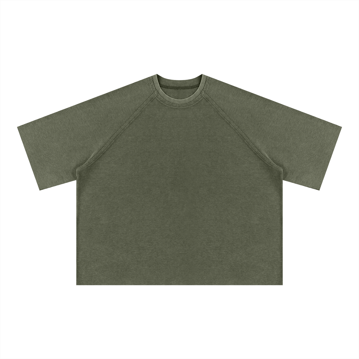 Unisex Mineral Wash Boxy Waffle T-Shirt
