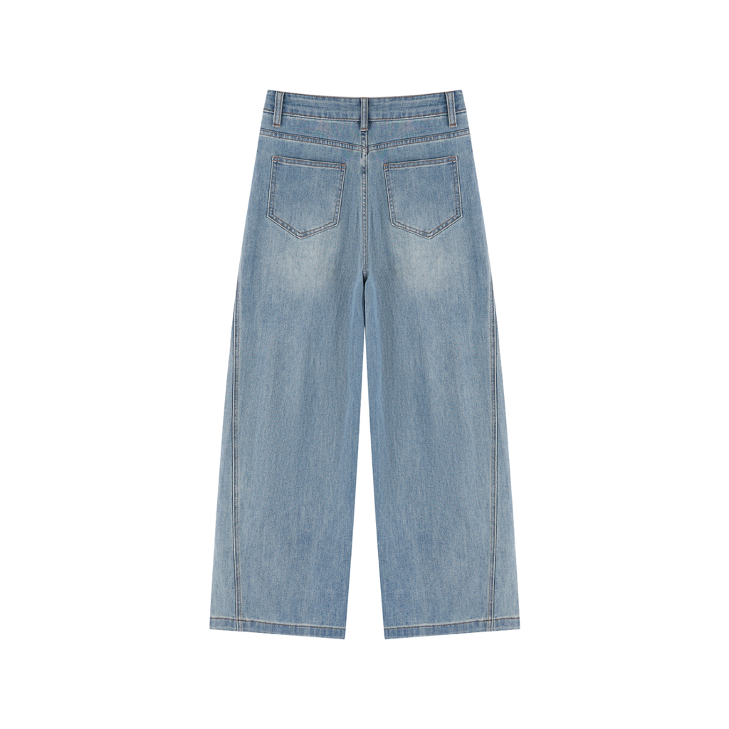 Women’s Vintage Wash High Rise Wide Leg Jeans