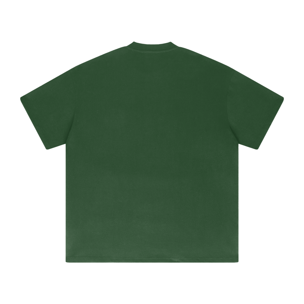 Dark Green Heavyweight Drop Shoulder T-Shirt back product view