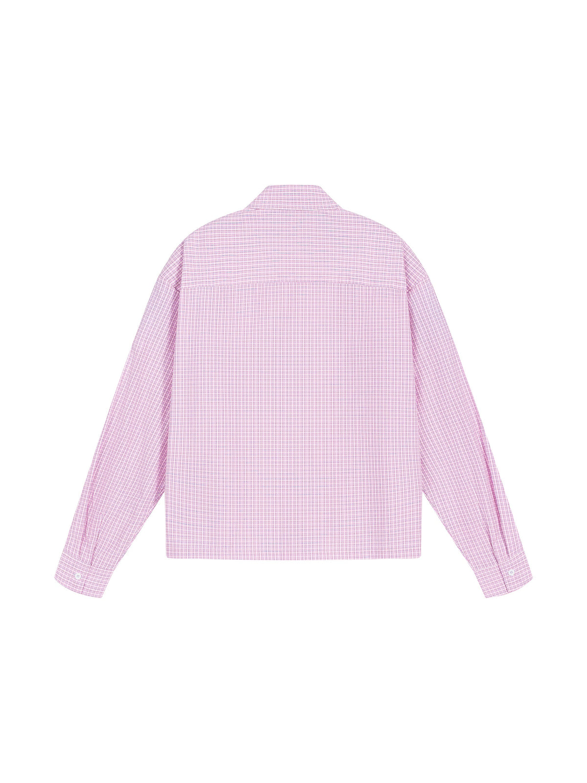 Unisex Boxy Plaid Long Sleeve Shirt
