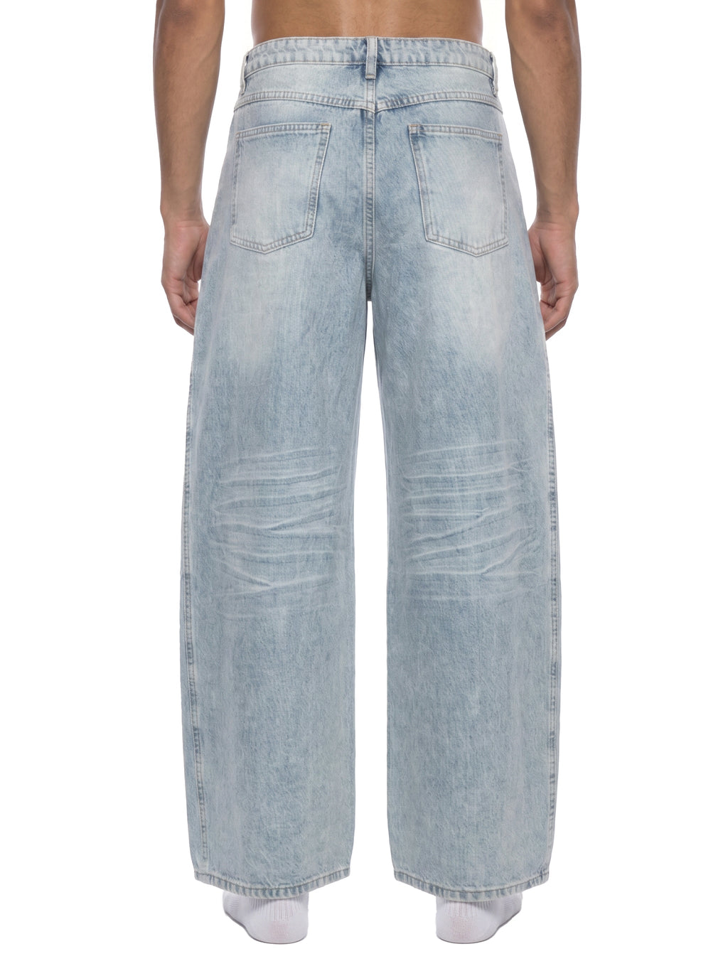 Men’s Enzyme Wash Wide Leg Jeans