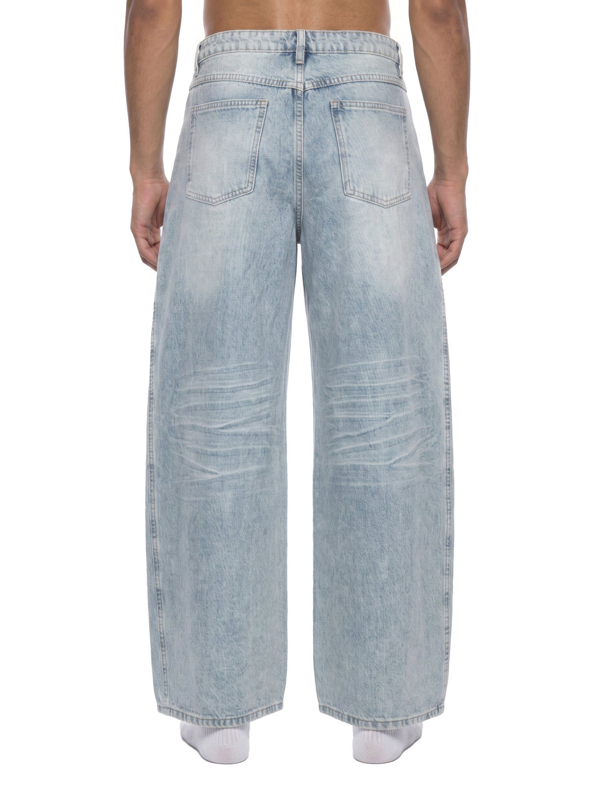 Men’s Enzyme Wash Wide Leg Jeans