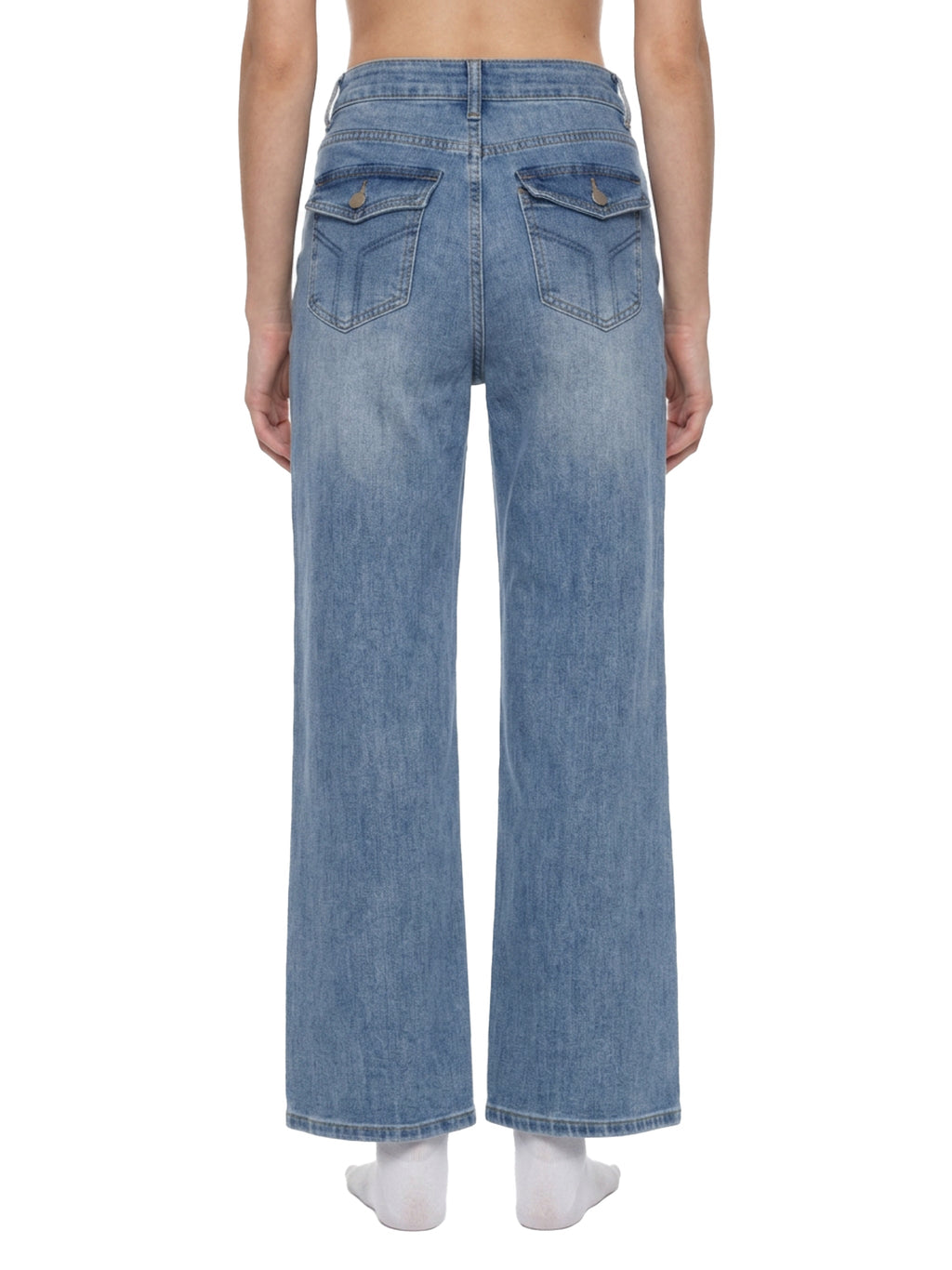 Women’s Vintage Wash Wide Leg Jeans