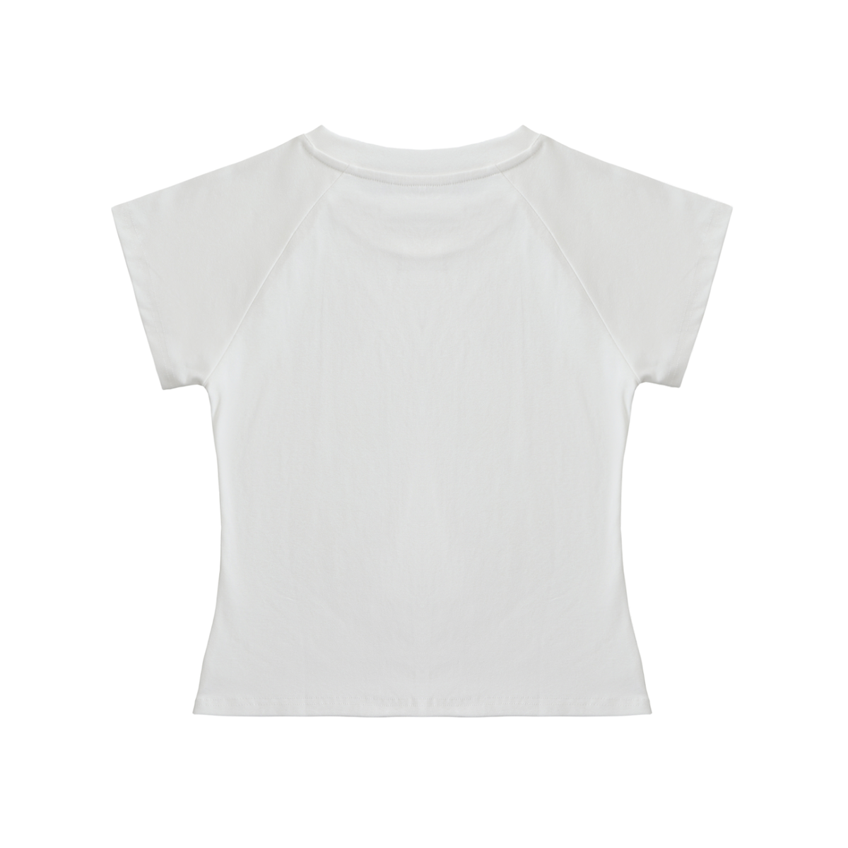 Solid Color Raglan Sleeve Crop Top
