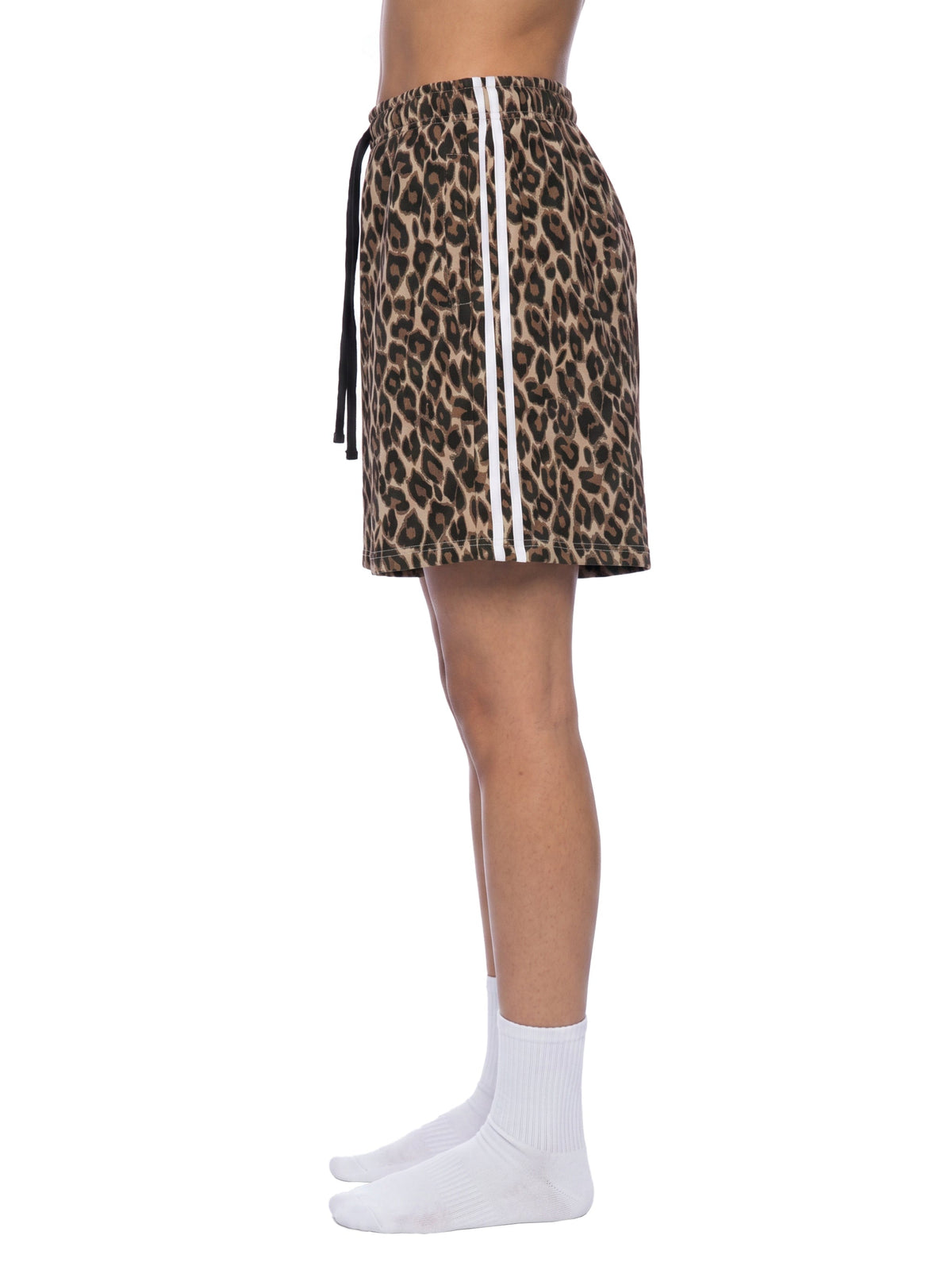 Unisex Heavyweight Leopard Drawstring Shorts