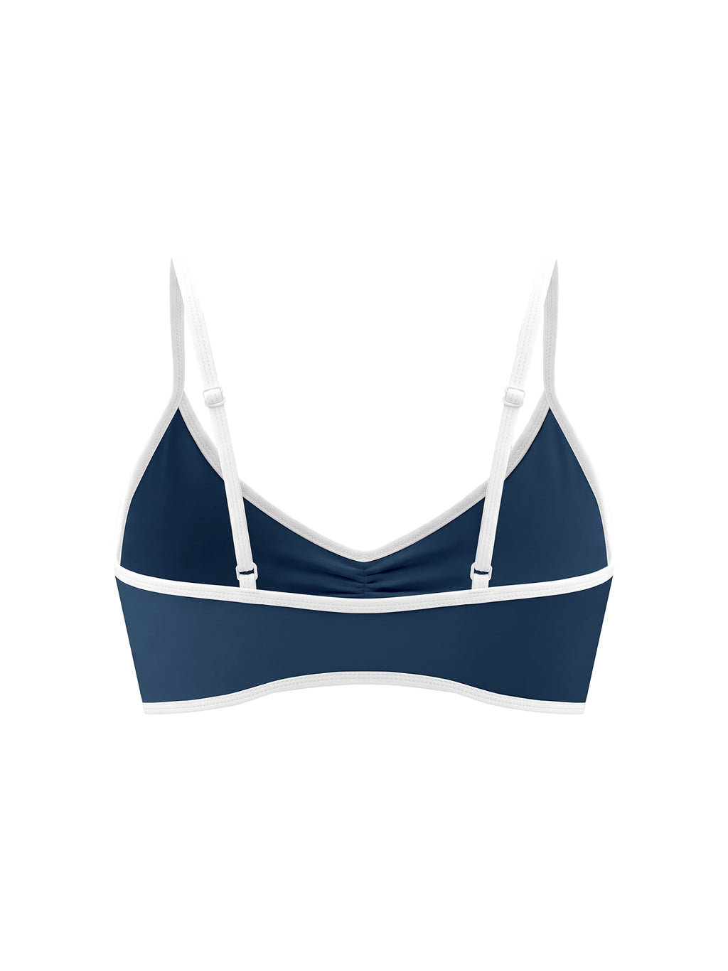 Women's Color Block Ruched V-Neck Sports Bra