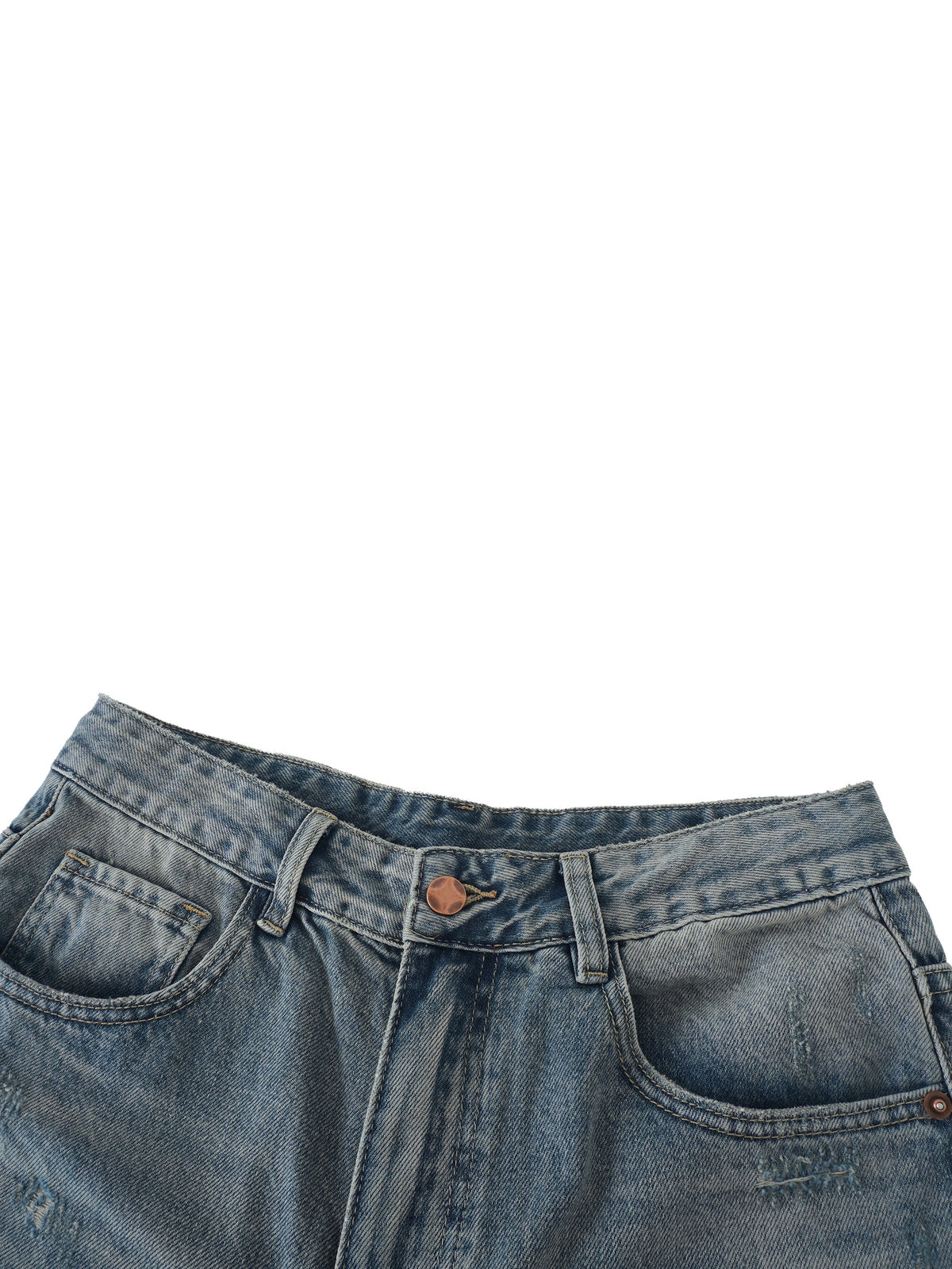 Men’s Distressed Barrel Leg Jeans