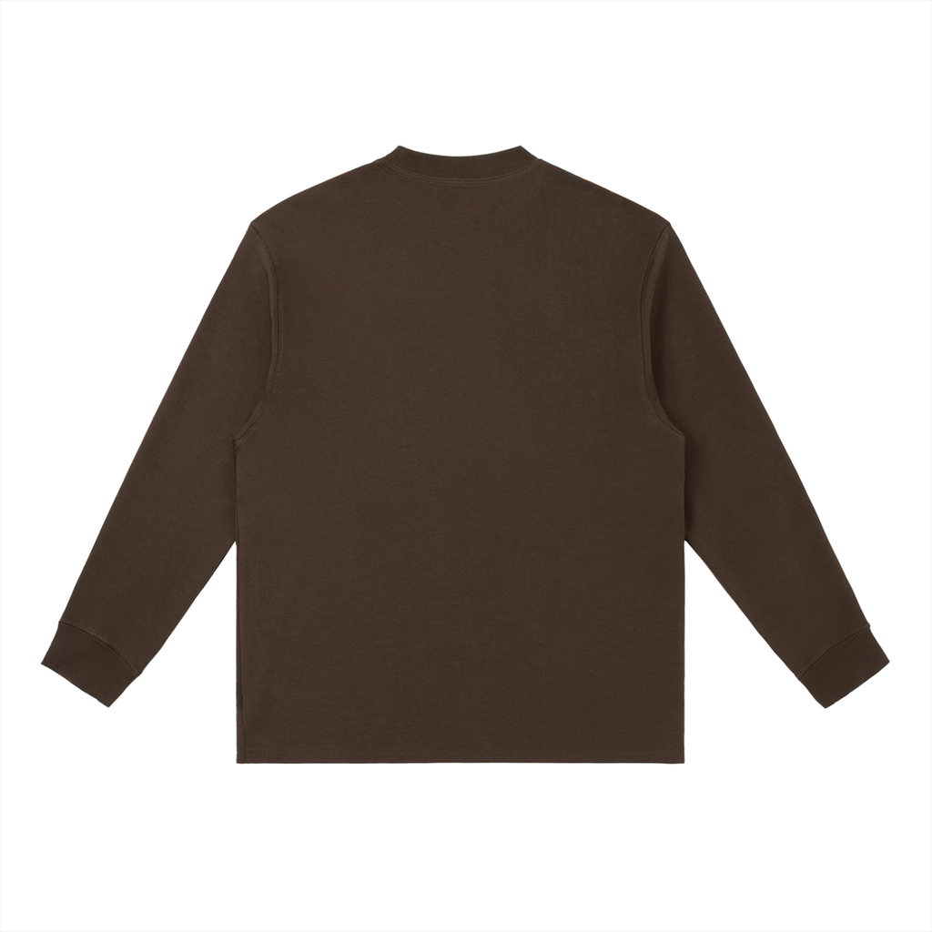 Coffee Essential Crewneck Long-Sleeve T-Shirt back product view