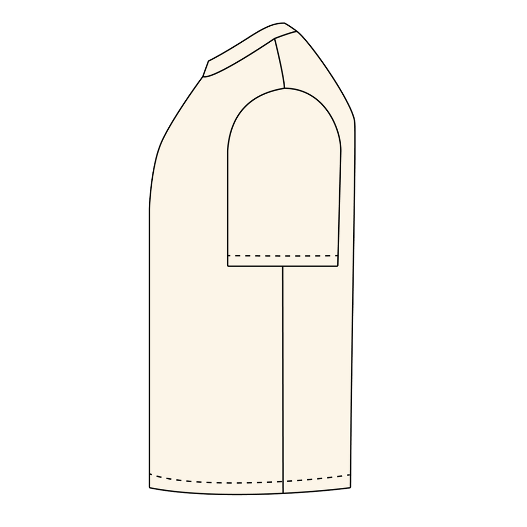 Unisex heavyweight Earth Tone T-shirt in Milk Tea – alternate product view