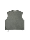Distressed Grommet Eyelet Tank Top