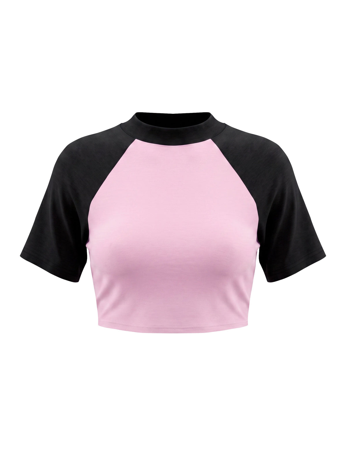 Women’s Color Block Raglan Crop T-Shirt