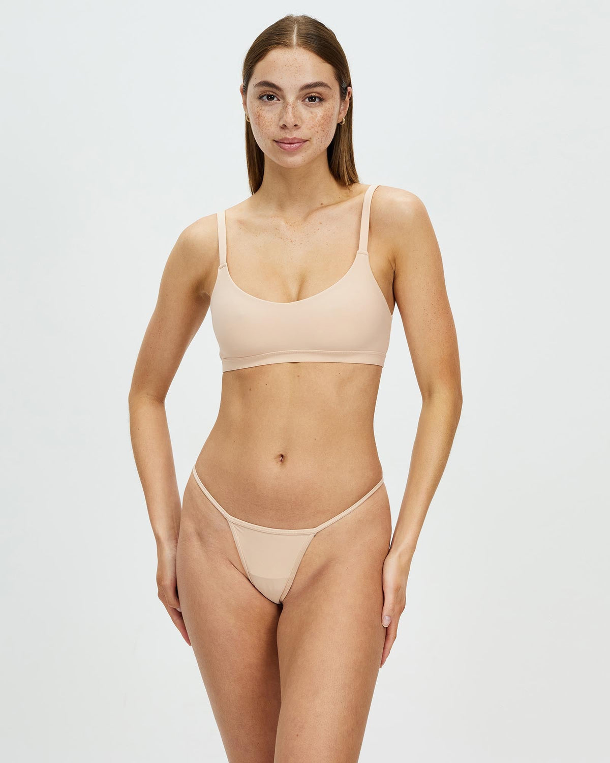 Carbon Modal G-String Underwear - Bone